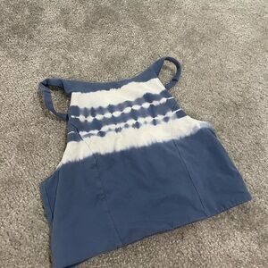 Aerie Blue high neck sports bra